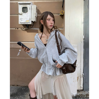  Áo khoác hoodiezip dây rút nỉ PCG Aurelia Regods 