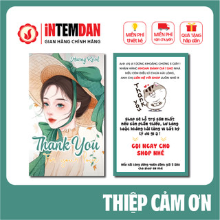 Mẫu C01 - COMBO 100 Card, Thiệp Cảm Ơn VINH LIEN in Theo Yêu Cầu, Size 9x5.5cm