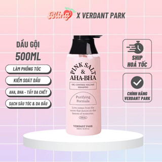 Dầu Gội VERDANT PARK Bộ Dầu Gội Xả 500ml Muối Hồng Himalaya AHA BHA Kiềm Dầu Phồng Tóc Shampoo Conditioner