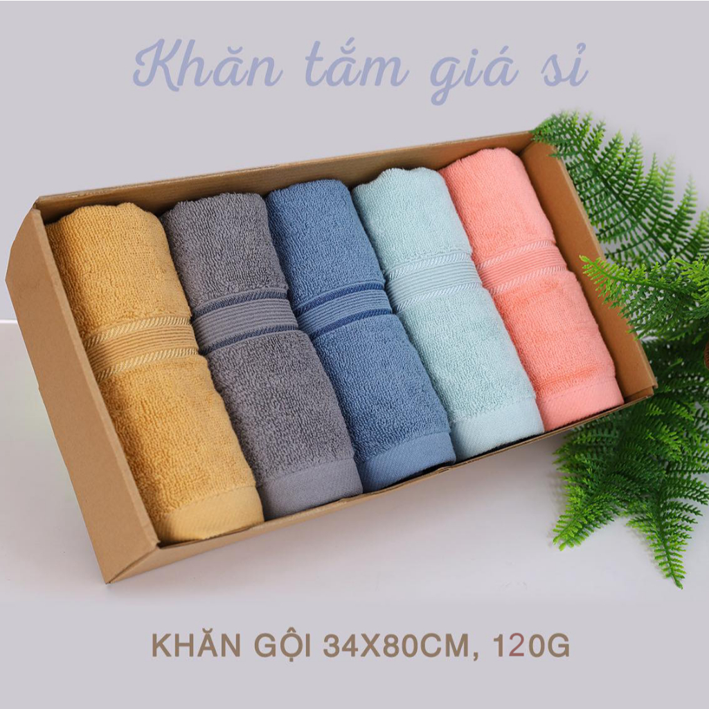 Khăn Lau Đầu, Khăn Gội HANOITEX 35*80cm 100% Cotton Mềm Mại, Thấm Hút Tốt, Không Phai Màu | BigBuy360 - bigbuy360.vn