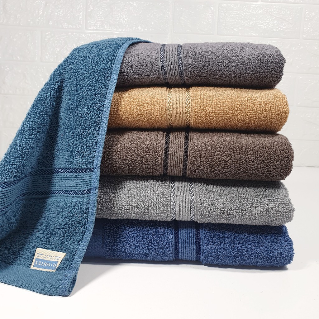 Khăn Lau Đầu, Khăn Gội HANOITEX 35*80cm 100% Cotton Mềm Mại, Thấm Hút Tốt, Không Phai Màu | BigBuy360 - bigbuy360.vn