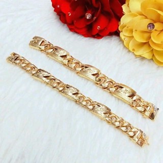  Lắc Tay Bọng Chữ N Chạm Hoa Thị 5 Chỉ Đồng Đỏ Màu Vàng Miền Tây 750 