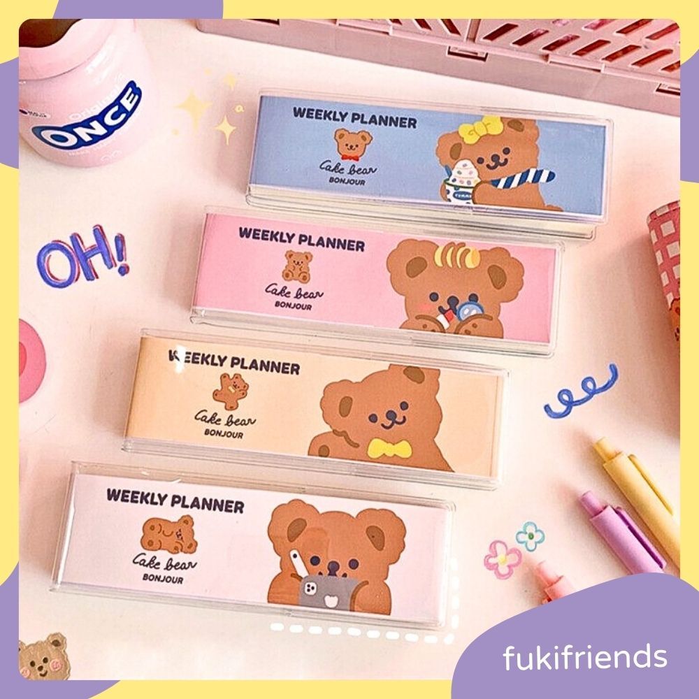 Sổ Weekly Planner gấu nâu