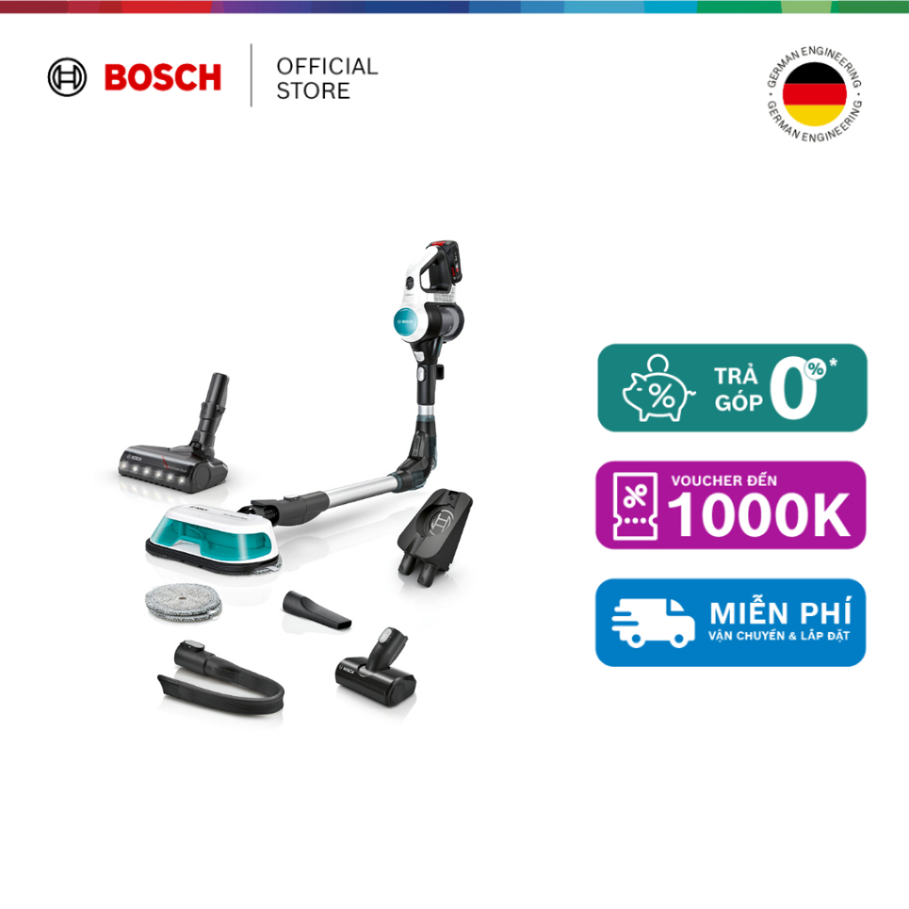 15.07 - 19.07 | Voucher Shopee lên đến 3tr | Máy hút bụi lau nhà không dây 2 in 1 Bosch BCS71HYG3 Pr
