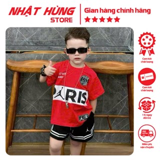 Bộ quần áo cho bé trai hình PARIS VIỀN , set bộ trẻ em hiệu Nhật Hùng size từ 10-63kg - NH108