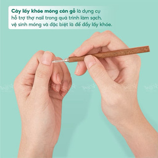 Cây lấy khóe móng cán gỗ nhỏ gọn - Dụng cụ lấy khóe móng tay và móng chân