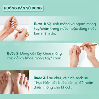 Cây lấy khóe móng cán gỗ nhỏ gọn - Dụng cụ lấy khóe móng tay và móng chân