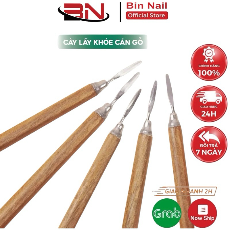 Cây lấy khóe móng cán gỗ nhỏ gọn - Dụng cụ lấy khóe móng tay và móng chân