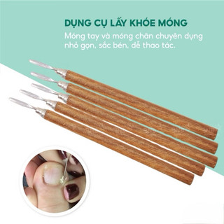 Cây lấy khóe móng cán gỗ nhỏ gọn - Dụng cụ lấy khóe móng tay và móng chân