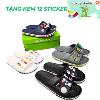 TẶNG KÈM 12 sticker - Dép Cross Nam Nữ Lê Cros Baya Unisex Xăng Đan Quai Ngang Sandal Nhẹ Êm Chân Chống Trơn Trượt