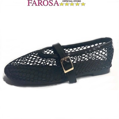 Giày búp bê nữ da lưới thoáng chân FAROSA -H136 giày hài vải lưới mắt to mùa hè cực hót trend