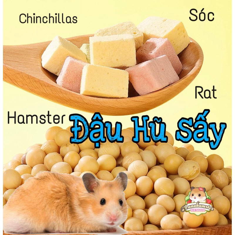 Đậu hũ sữa non, thức ăn vặt hamster. Đậu hũ sấy cho hamster/sóc/rat
