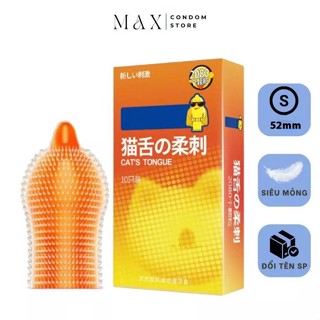 Bao cao su gai lưỡi mèo thế hệ mới, bcs có gai siêu mỏng kéo dài thời gian quan hệ hộp 10