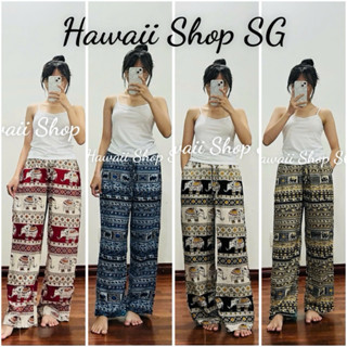 (Màu mới Bigsize 85kg) Quần dài suông thổ cẩm nam nữ, vải lanh, có túi sâu rộng,may đối xứng.