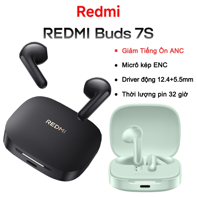 Tai Nghe Bluetooth 5.4 Redmi Buds 7S Giảm Tiếng Ồn Chủ Động ANC Micrô kép ENC Có APP | BigBuy360 - bigbuy360.vn