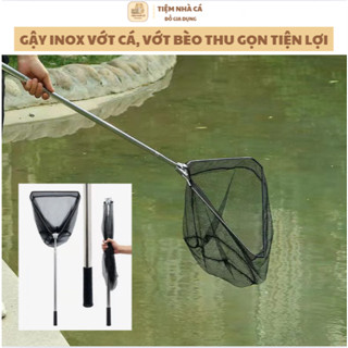  Gậy Vợt 3M Vớt Cá Vớt Bèo  Inox Tam Giác Liền Vành Sào Vớt Cá Vớt Rác Gấp Gọn 1M8-3M Siêu Tiện Lợi 