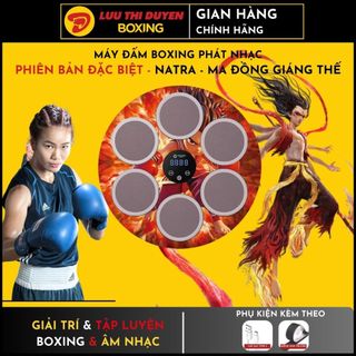  Máy tập boxing theo nhạc cho bé - Phiên bản cao cấp - Siêu bền - Kết nối bluetooth phát nhạc - Điểm đấm to bằng nhựa Pu 