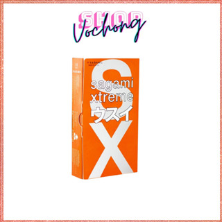 Bao Cao Su Sagami Xtreme Super Thin Hộp 10 Cái Siêu Mỏng, Cảm Giác Thật, Nhập Khẩu Nhật Bản