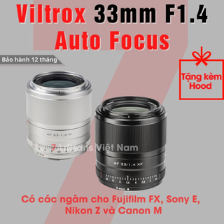  Ống kính AF Viltrox 33mm F1.4 Auto Focus - Lens đa dụng lấy nét tự động dành cho Fujfilm X Sony E Nikon Z Canon M 