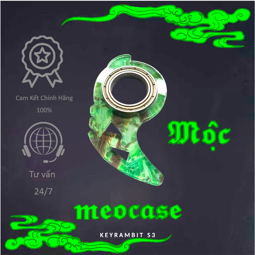 KEYRAMBIT - MÓC KHÓA XOAY - KARAMBIT - MỆNH   - VÒNG BI THÉP NHẬT SIÊU MƯỢT