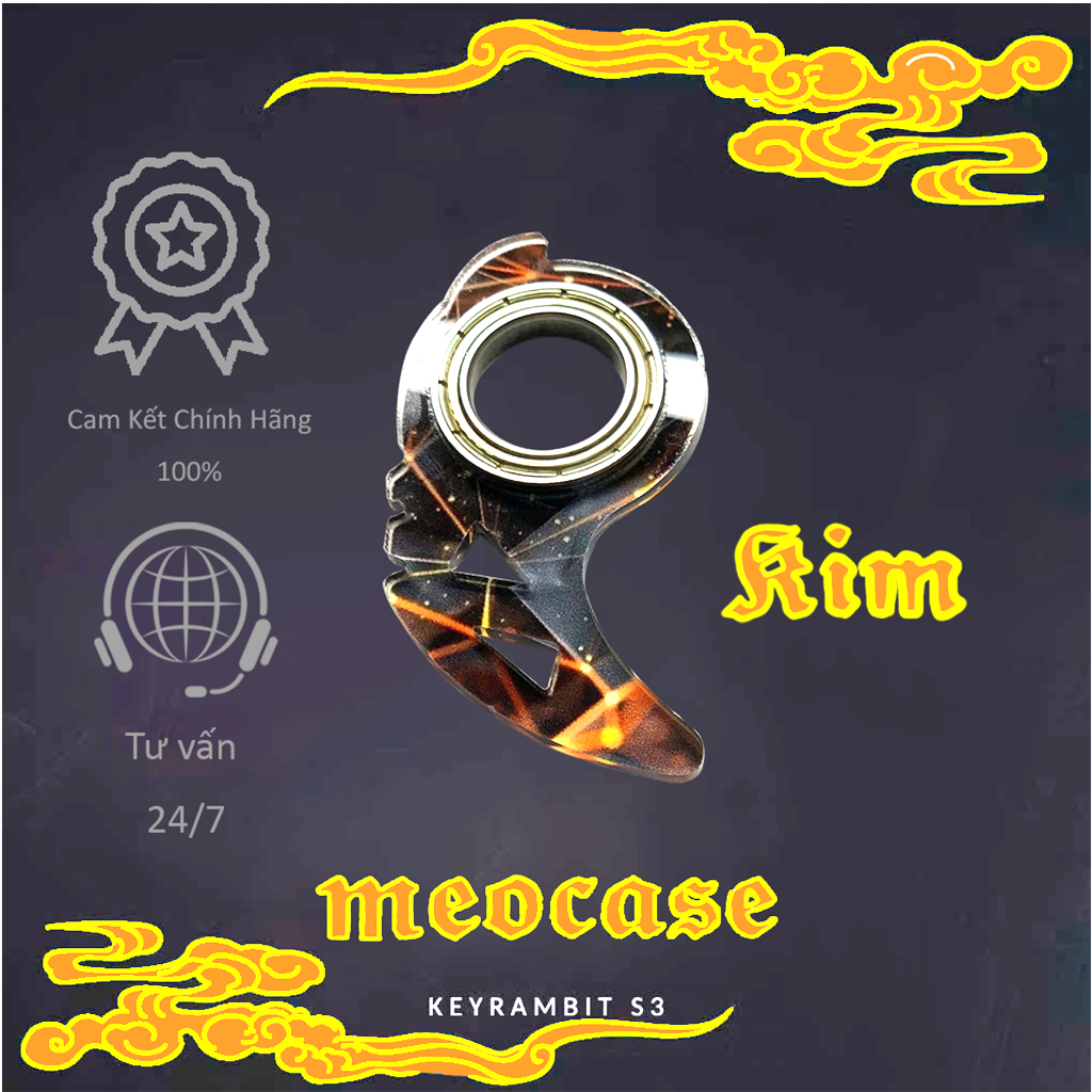 KEYRAMBIT - MÓC KHÓA XOAY - KARAMBIT - MỆNH KIM  - VÒNG BI THÉP NHẬT SIÊU MƯỢT