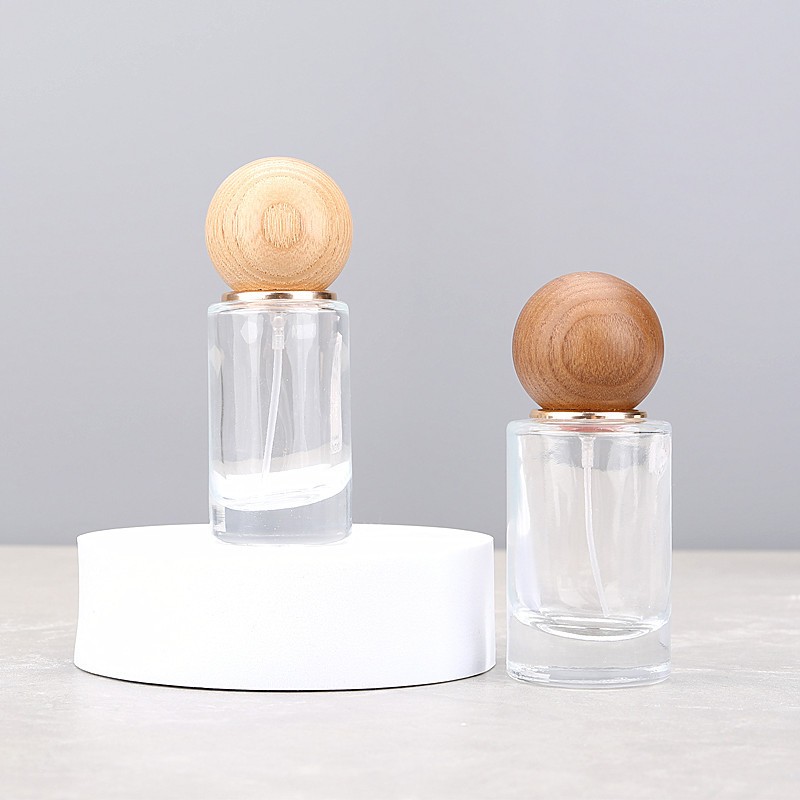 Chai chiết nước hoa cao cấp thủy tinh trong trụ tròn mẫu NE25 dung tích20ml 30ml dạng xịt phun sương