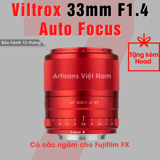 Ống kính Viltrox 33mm F1.4  Auto Focus Red Limited Edition (Màu Đỏ) - Lens góc rộng đa dụng lấy nét tự động cho Fujifilm