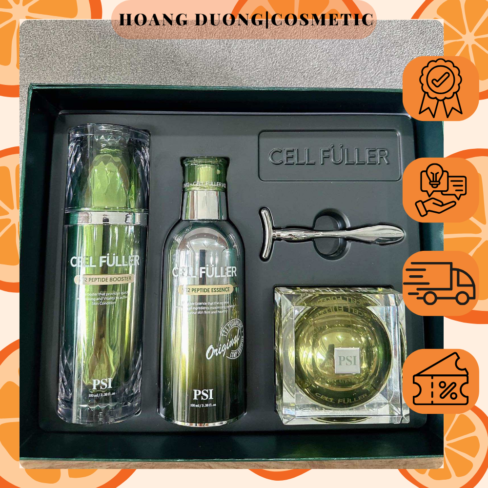 Bộ 3 Sản phẩm vi kim hỗ trợ làm đầy tế bào PSI CELL FULLER V12 PEPTIDE PION TECH