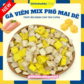 Gà viên mix phô mai sữa dê tăng nọng, tăng cân nặng cho chó mèo, hamster- không gia vị - không chất bảo quản