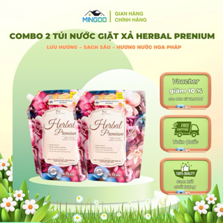  Combo 2 Túi Nước Giặt Xả Herbal Premium 🌿FREESHIP🌿 Hương Nước Hoa Pháp Lưu Hương Lâu Mềm Vải ,An Toàn Cho Da 