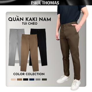  Quần Kaki Nam PAUL THOMAS Quần Dài Túi Chéo Chất Liệu Kaki Cao Cấp Form Regular Co Giãn Thấm Hút 