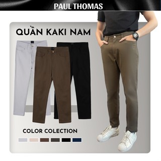 Quần Kaki Nam PAUL THOMAS Quần Dài Nam Chất Liệu Kaki Túi Jean Form Regular Chuẩn Châu Á Thoải Mái
