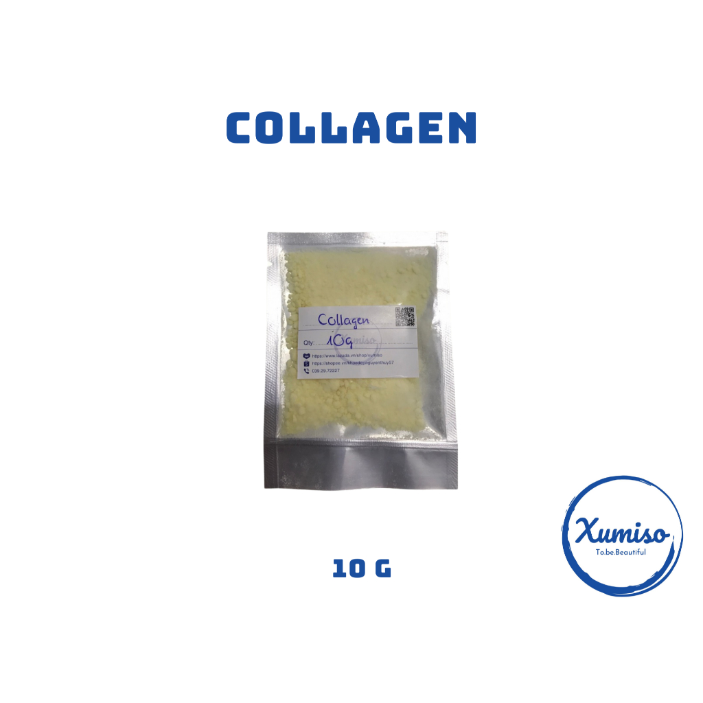 [HCM] Collagen - Chất tái tạo da, dưỡng chất dùng trong mỹ phẩm, kem, serum - Xumiso 10g, 50g, 100g