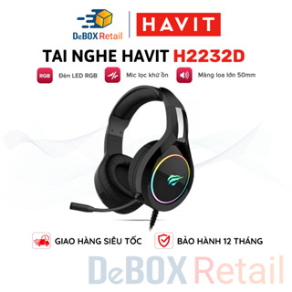 Tai Nghe Gaming Havit H2232D, Driver 50, LED RGB, Mic Khử Ồn, Đa Tương Thích - Chính hãng BH 12 Tháng