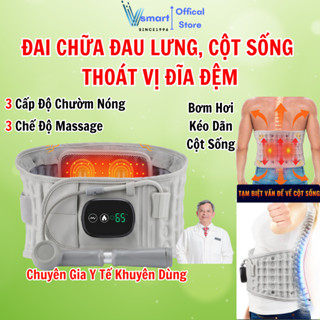 Đai Lưng Cột Sống Thoát Vị Đĩa Đệm Cao Cấp Z5, Đai Hơi Kéo Dãn Cột Sống Định Hình Giảm Đau Bảo Vệ Mát Xa Nóng Hồng Ngoại