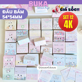  Bìa đầu bấm đầu thẻ gập Buka bìa kẹp miệng túi tag giấy đồ gói hàng card shop card phụ kiện gói hàng phong cách y2k 