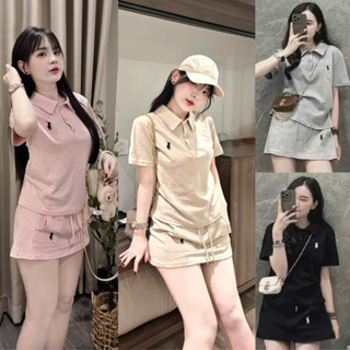 sét áo +chân váy thêu logo ngựa  đơn giản,siêu năng động hottrend 2025