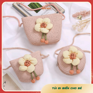  Túi đeo chéo mini thời trang đính hoa dễ thương cho bé gái túi xách trẻ em siêu xinh cho bé 1-10 tuổi 