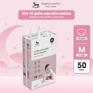 [CHÍNH HÃNG] Bỉm tã quần đêm Applecrumby Airplus Overnight Mega Pull Ups  size M - XXL an toàn cho bé