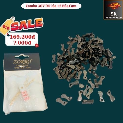 Combo 30V Đá Lửa +2 Búa Cam- Phụ kiện zippo giá rẻ, Chính hãng dành riêng cho zippo