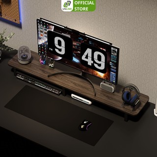 Kệ để màn hình máy tính decor góc làm việc thiết kế thông minh chia ngăn để đồ thương hiệu UNLIMI - GA35