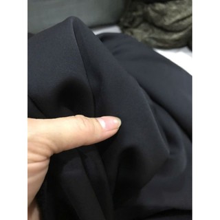  vải lụa hàn màu đen tuyền _ khổ 1m5  mềm rũ dày vừa may đầm váy áo dài sơmi áo kiểu vv 