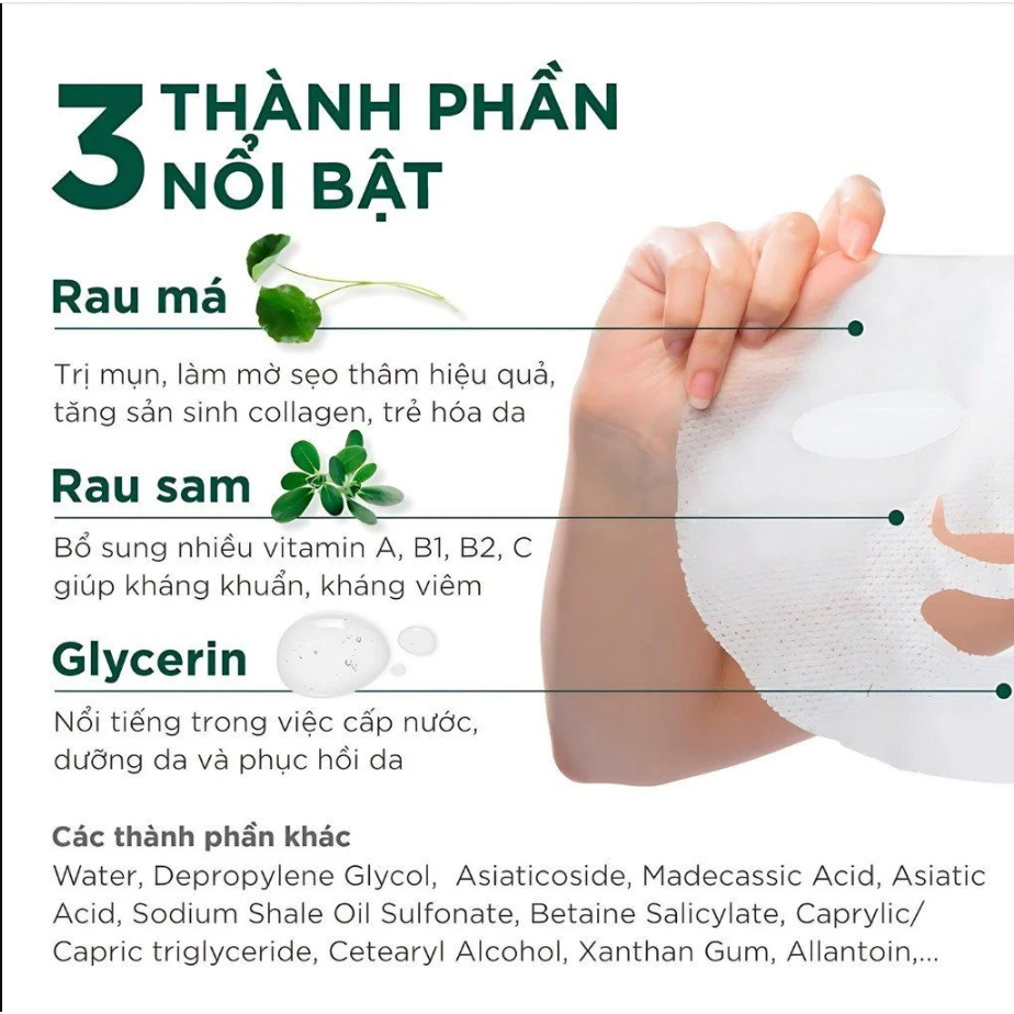 Ảnh 5 của Hộp mặt nạ Caryophy Portulaca Mask Sheet giảm mụn, giảm thâm
