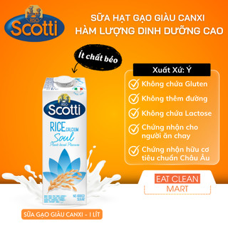   COMBO 3 HỘP  Sữa gạo hữu cơ không đường Riso Scotti hộp 1L 
