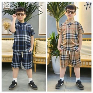  Bộ Polo Quần và áo dành cho bé trai  hoạ tiết kẻ sọc BBR  vải co giãn 4 chiều  mặc mùa hè thoáng mát 