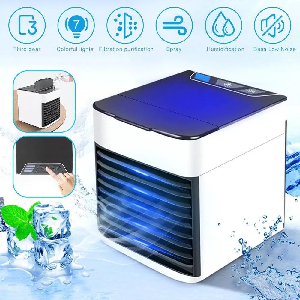 QUẠT ĐIỀU HOÀ MINI ĐỂ BÀN NHỎ GỌN - Điều Hoà Hơi Nước Mini Tạo Ẩm Làm Mát Không Khí