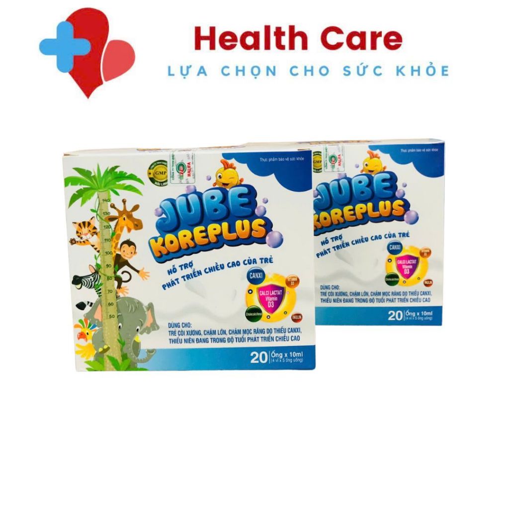 Siro JUBE KOREPLUS Hỗ trợ phát triển chiều cao của trẻ - Hộp 20 ống x 10ml