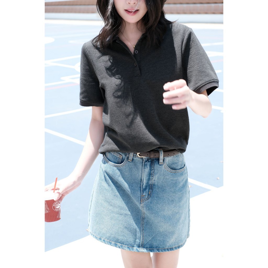 Áo polo nữ GILLEE (nhiều màu) trơn tay ngắn basic form rộng mang phong cách Hàn Quốc cotton thoáng mát FAP078 | BigBuy360 - bigbuy360.vn