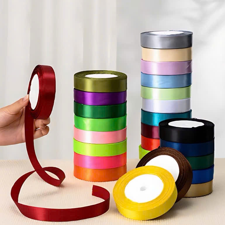 Sỉ 1 cây 10 cuộn duy băng lụa 2cm....................,..... ,,..