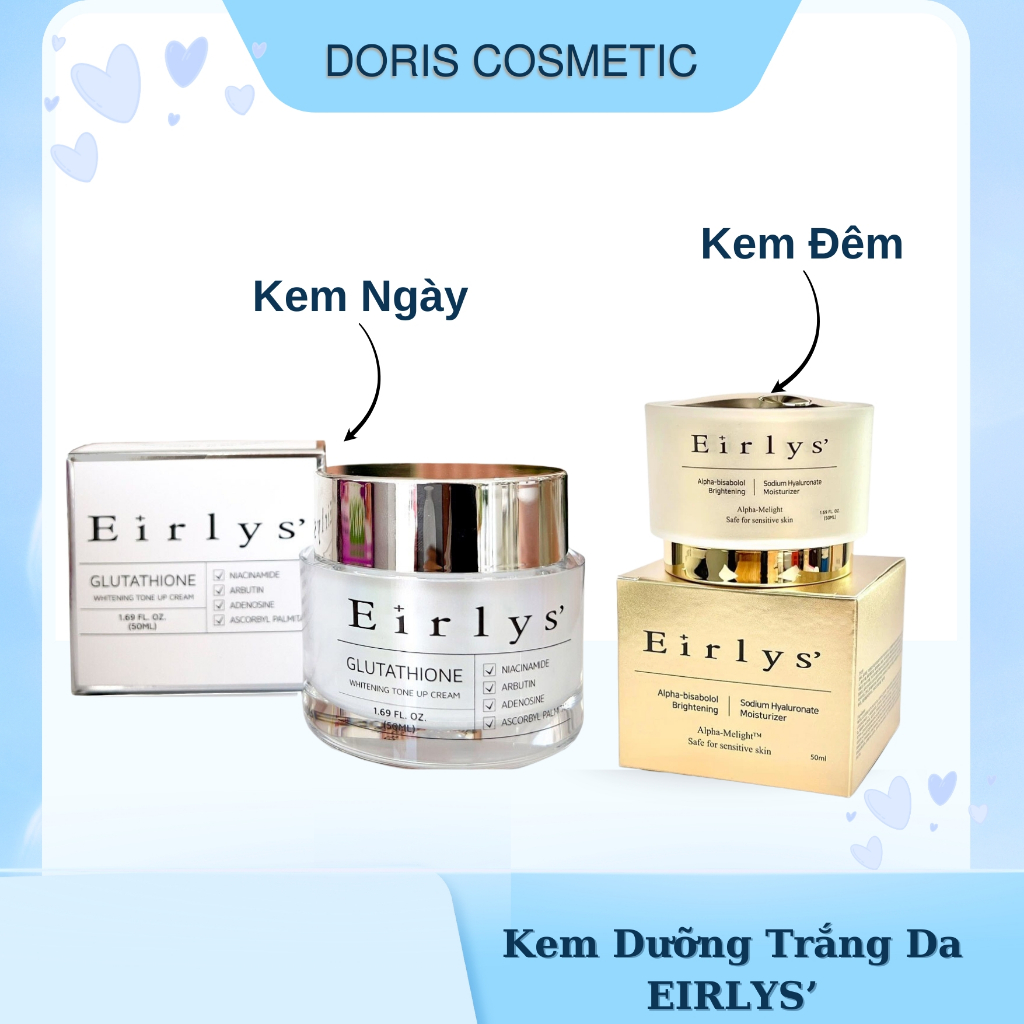 Kem Dưỡng Trắng Ngày Đêm Da Nâng Tông Eirlys Glutathione Whitening Cream
